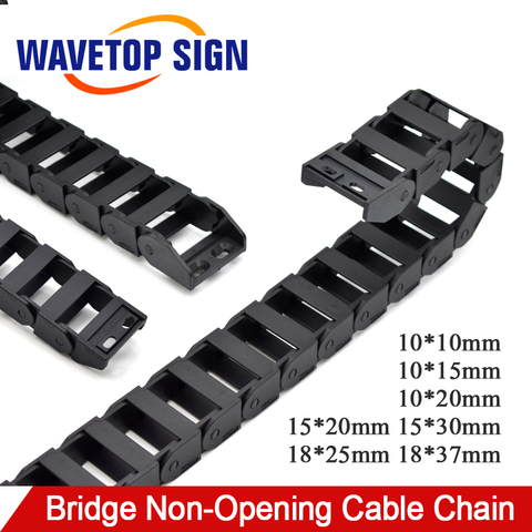 WaveTopSign Cable Chain 18x25 18x37 15x30 15x20mm Bridge Type Non-Opening Plastic Towline Transmission Drag Chain for Machine ► Photo 1/6