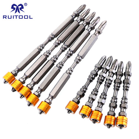 65mm/110mm Screwdriver Bit Set Phillips Double Head PH2 Magnetic Bits 1/4'' Hex Shank D1 Steel For Electric Screw Driver ► Photo 1/6