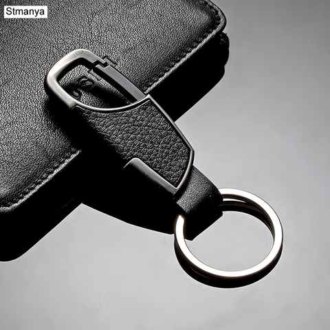 New Fashion Car Keychain Men and Ladies Leather Waist Hanging Key Chain Metal Key Ring Key Holder For Party Gift 17095 ► Photo 1/6