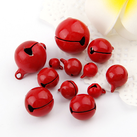 30pc Red 8/10/12mm Metal Jingle Bells Loose Beads Festival Party Decoration/Christmas Tree Decorations/DIYCrafts Accessories ► Photo 1/6