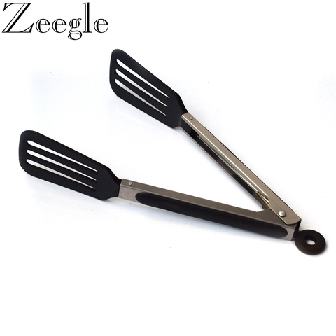 Zeegle Kitchen Food Tongs Barbecue Salad Grill Serving Tongs No-stick Food Clip Silicone BBQ Tongs Bread Clamp Cake Clip 12-Inch ► Photo 1/5