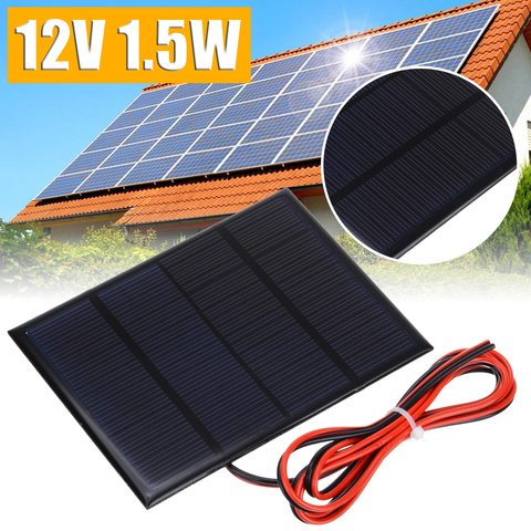 Mini Solar Panel 12V 1.5W Small Cell Module Charger DIY Solar Panel Outdoor Charging 115x85mm ► Photo 1/5