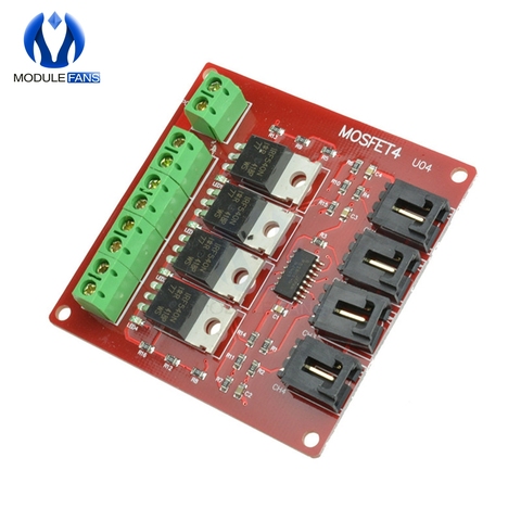Four Channel 4 Channel Way Route MOSFET Button IRF540 V4.0+ MOSFET Switch Module For Arduino DC Motor Drive Dmimmer Relay Board ► Photo 1/6