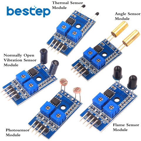 2 Channel Normally Type Open Vibration/Photosensitive/Flame/Angle/Thermal Sensor Module Control Circuit Module ► Photo 1/1