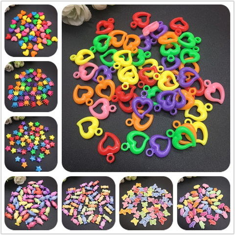 50pcs Mix Colors Acrylic Spaced Beads Animal Charm Beads For Jewelry Making DIY Bracelet Necklace Acrylic beads ► Photo 1/6