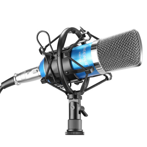 Neewer NW-700 Studio Broadcasting&Recording Condenser Microphone Set:Microphone+Mic Shock Mount+Anti-wind Foam Cap+Mic Cable ► Photo 1/6