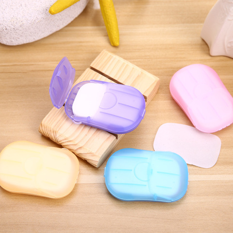 Outdoor Travel Soap Paper Washing Hand Bath Clean Scented Slice Sheets 20pcs Disposable Boxe Soap Portable  Mini Paper Soap ► Photo 1/1