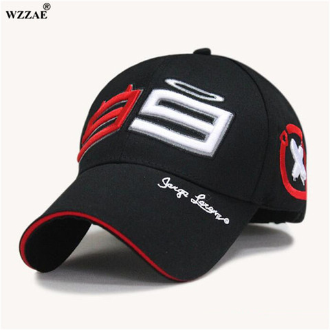 WZZAE Moto Gp 99 Jorge Lorenzo Hats For Men Racing Cap Cotton Brand Motorcycle Racing Baseball Caps Car Sun Snapback Black Hats ► Photo 1/6