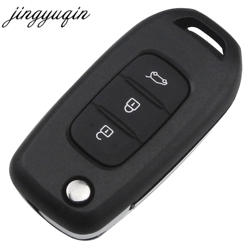 jingyuqing 3 Button Flip Folding Car key Shell fob for Renault XP Megan Key Case Replacement ► Photo 1/6