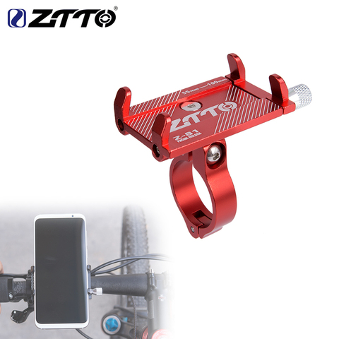ZTTO bicycle phone holder Reliable Mount Universal MTB Mobile Cell GPS Metal Motorcycle Holder on Road bike Moto M365 Handlebar ► Photo 1/6
