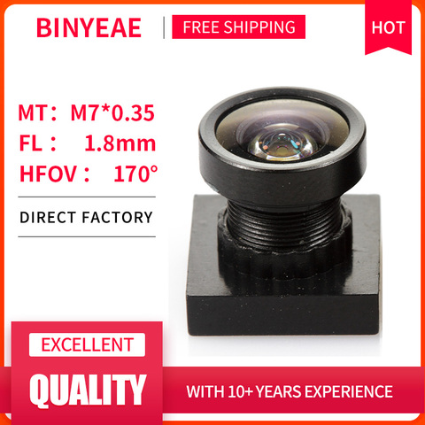 BINYEAE HD 2MP Mini Lens 1.8mm M7 Pinhole Lens F2.0 1/4