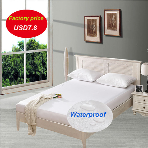 Smooth Waterproof Mattress Protector Cover for Kids Bed Wetting Breathable Hypoallergenic Protection Pad Cover Matress Anti-mite ► Photo 1/6