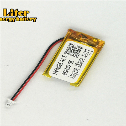 1.0MM 2pin connector 3.7V 602030 500mah High quality rechargeable lithium polymer battery ► Photo 1/3