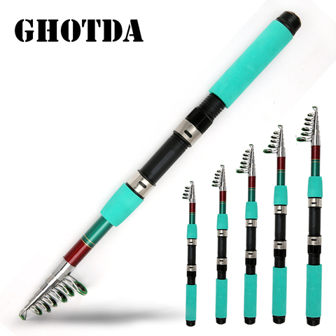 GHOTDA Portable Telescopic Fishing Rod Mini Fishing Rod Fishing Pole 1.8M -3.6M ► Photo 1/6
