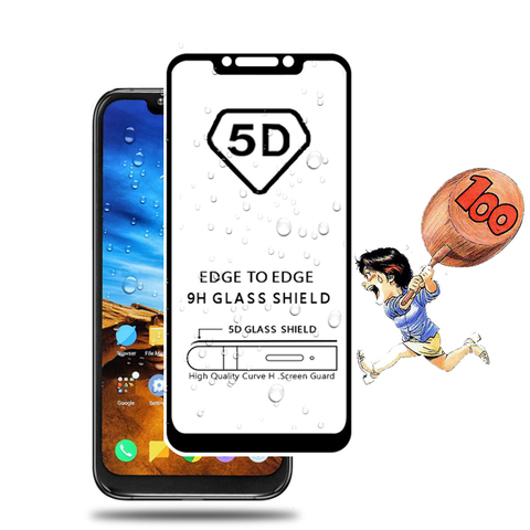 5D Tempered Glass For Xiaomi Pocophone F1 Full Cover 9H Protective film Screen Protector For Xiaomi Poco F1 6.18