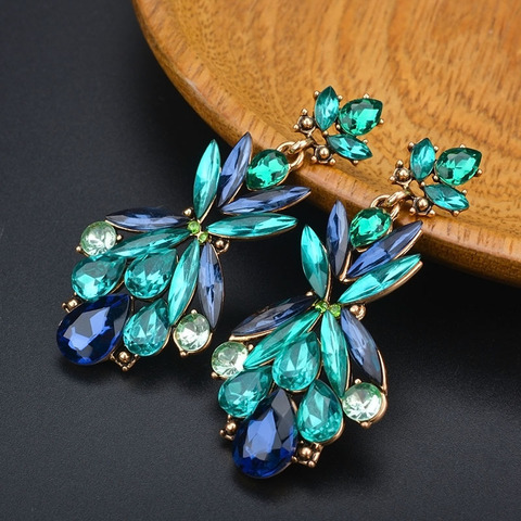 New Trendy elegant zircon Leaf earrings crystal water drop earrings for women Luxury Angel wedding Dangle Earrings Jewelry 2022 ► Photo 1/6