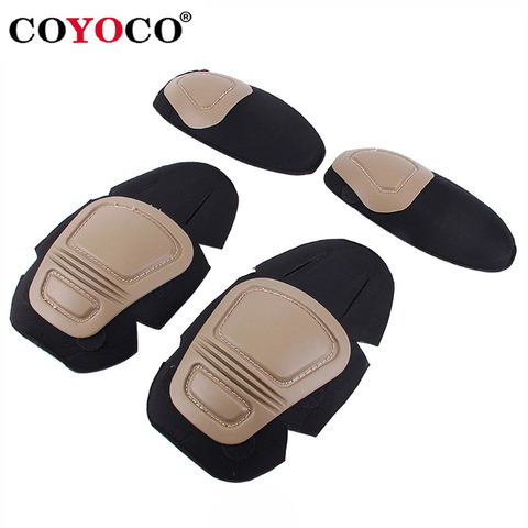 COYOCO Military Tactical g2 g3 Frog Suit Knee Pads & Elbow Support Paintball Airsoft Kneepad Interpolated Knee Protector Set ► Photo 1/6