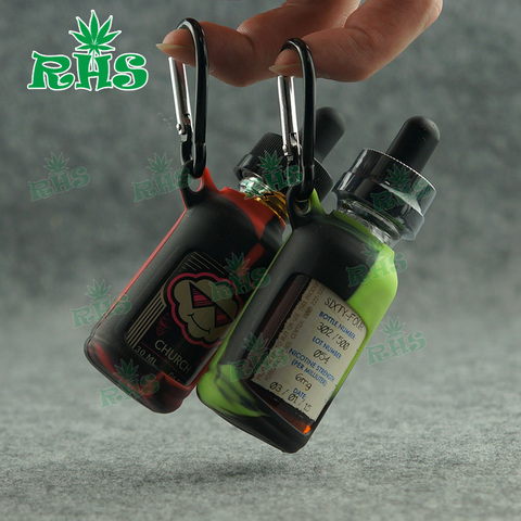 2pcs E Liquid Bottles Carrying Case Silicone Cover  portable 19 colors 30ml bottle eliquid holder free shipping ► Photo 1/1