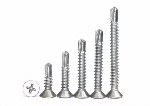 100pcs 410SS M3.5 Flat Head Phillips Self Drilling Screw Self Tapping Screw M3.5*13/16/19/25/32mm ► Photo 1/1