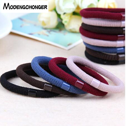 10 Pcs/Lot  Solid Color Black Hair Bands High Elastic Simplicity Hair Ties Ponytail Holder For Girls Women Hair Accessories ► Photo 1/6