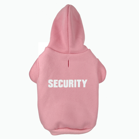 Free Shipping  SECURITY Printed 4 colors Pet Puppy Dog Clothes Hoodies Jumpers Tracksuits for Small Medium Large Dogs ► Photo 1/4