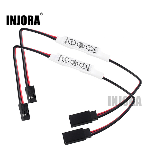 INJORA 2Pcs Multi-function Light Controller Switch Wire for 1:8 1:10 RC Car Traxxas TRX4 Axial SCX10 Tamiya HSP HPI MST RC Model ► Photo 1/6