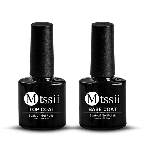 Mtssii UV LED Gel Nail Polish Top Coat Soak Off Base Coat Nail Basis For Gel Polish Base And Top UV Primer Top And Base Polish ► Photo 1/6