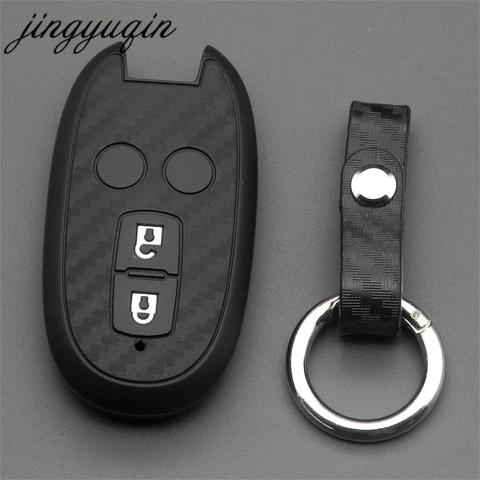 jingyuqin Smart Key Carbon Case For Suzuki Stingray Wagon R Hustler MH23S MH34S Alto Spacia Solio FOB Remote Keyless Car Styling ► Photo 1/3