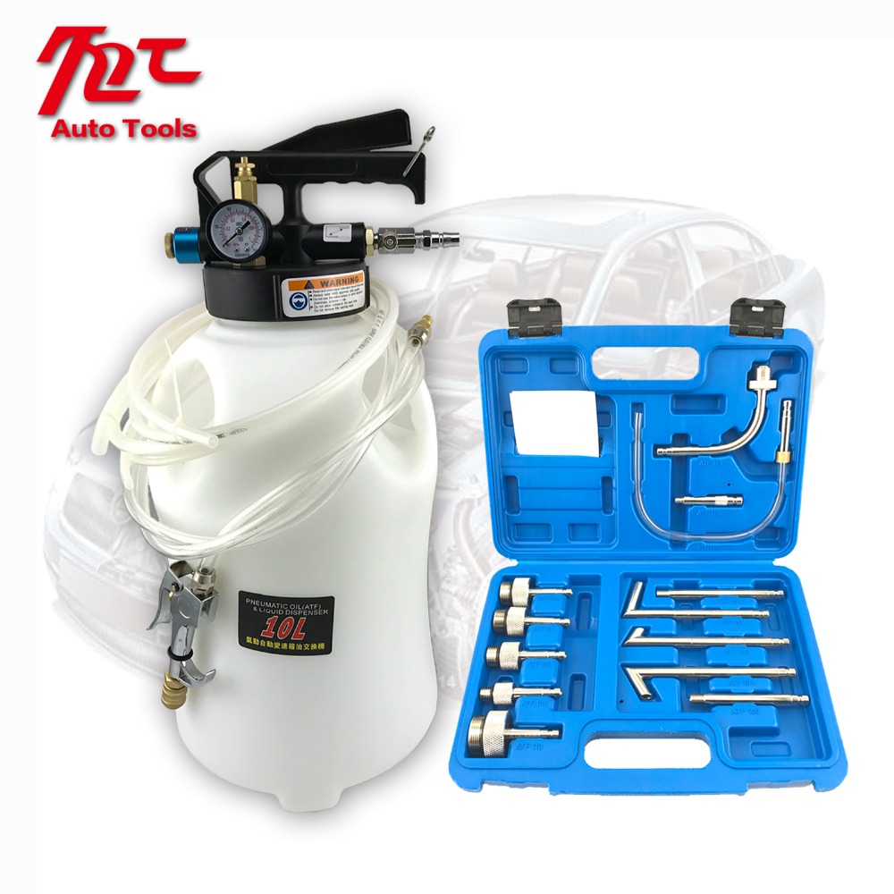 13PCS ATF Adaptor 10L Pneumatic Transmission Oil Fluid Extractor Filling Tool