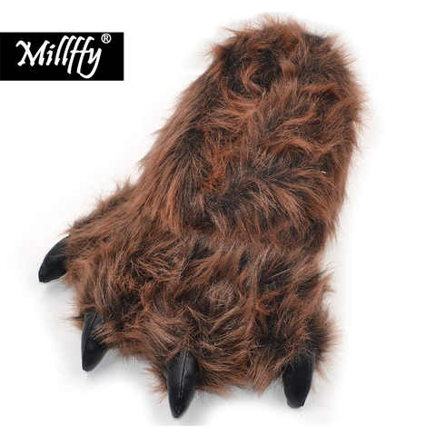 Millffy Funny Slippers Grizzly Bear Stuffed Animal Claw Paw Slippers Toddlers Costume Footwear ► Photo 1/6
