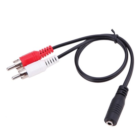 Universal RCA Cable 3.5mm Jack Stereo Audio Cable Female to 2RCA Male Socket to Headphone 3.5 AUX Y Adapter for DVD Amplifiers ► Photo 1/5