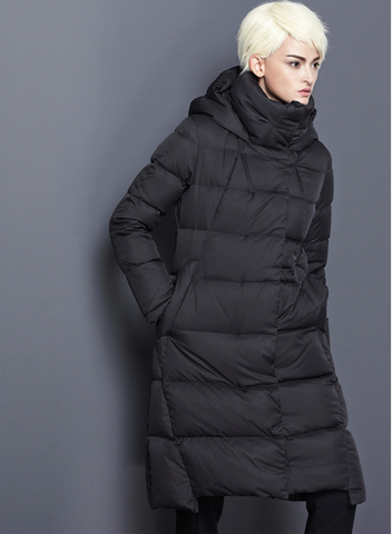 2022 womens winter long puffer down jackets thick black navy blue red plus size warm winter down coats ► Photo 1/6