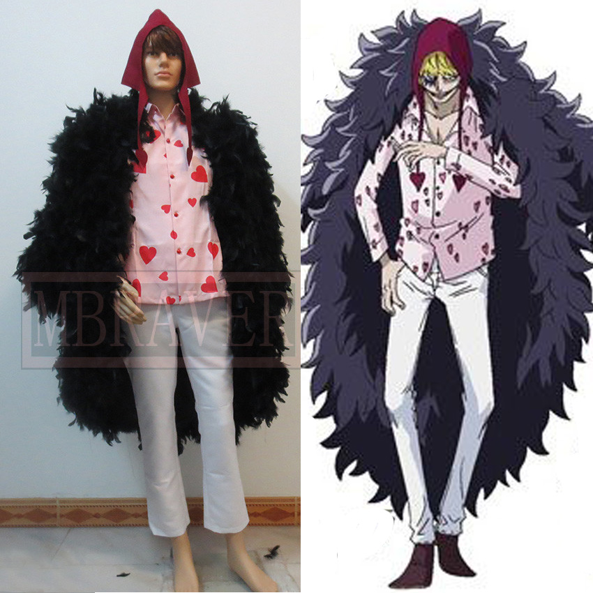Price History Review On One Piece Donquixote Rosinante Corazon Cosplay Costume Feather Coat Shirt Pants Hat Custom Made Any Size Aliexpress Seller Cosland Store Alitools Io