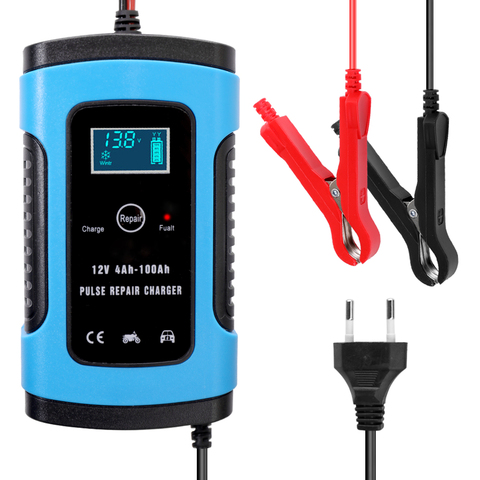 Full Automatic Car Battery Charger 110V to 220V To 12V 6A Intelligent Fast Power Charging Wet Dry Lead Acid Digital LCD Display ► Photo 1/6
