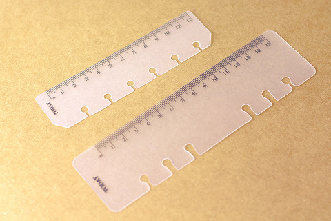 Sandblast plastic TODAY ruler for filofax, lose leaf notebook/a5 a6 ring binder ruler ► Photo 1/6