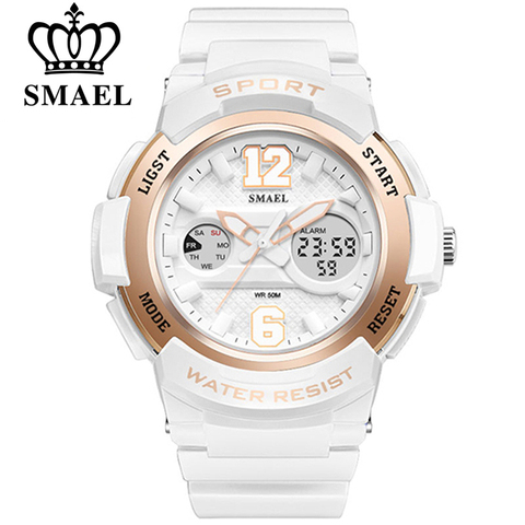 SMAEL Watch Women brand luxury Fashion Casual quartz watches leather sport Lady relojes mujer Dress Digitalwristwatch Girl Clock ► Photo 1/6