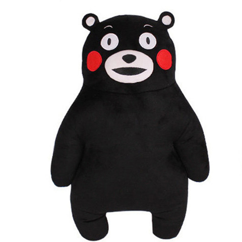 50CM Anime Japan Mascot Kumamon Bear Plush Pillow Adorable Doll 2Styles Cartoon Black Bear Soft Stuffed Animal Toys For Children ► Photo 1/6