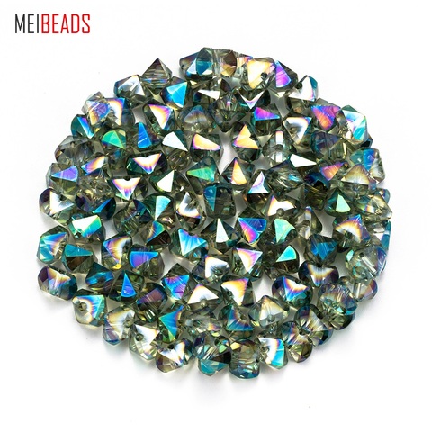 MEIBEADS 20pcs 4mm Polygonal Trendy Crystal Glass Bead Spacer Beads For Accessories Fit Bracelet DIY Jewelry Making EY6110 ► Photo 1/6