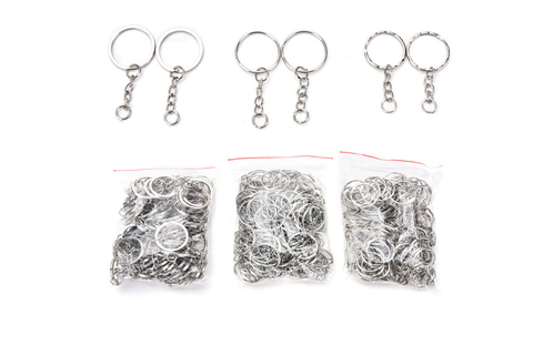 100 Pcs/Set Silvery Key Chains Stainless Alloy Circle DIY 25mm Keyrings Jewelry Keychain Key Ring Jewelry Keychain Key Ring ► Photo 1/5