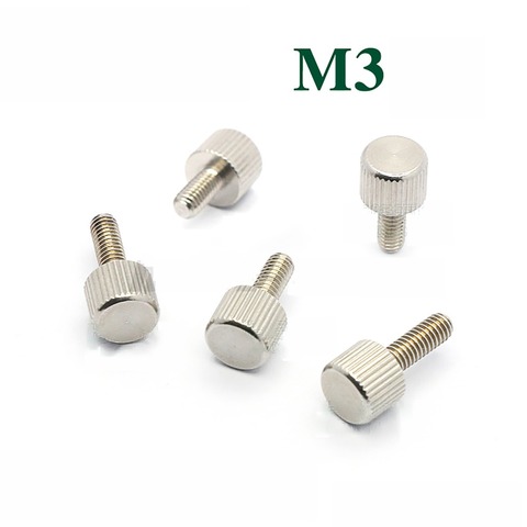 GB835 M3 303 Stainless Steel Thumb Screws Knurled Head Manual Adjustment Screws Length 6/8/10/12/14/16/20mm ► Photo 1/6