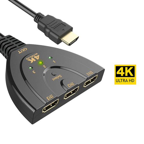 4K*2K 3D 3 Port HDMI 1.4 Switch 4K Splitter 1080P 3 1 out Port Video Hub Adapter for DVD HDTV Xbox PS3 PS4 - Price history & Review