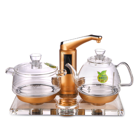 KAMJOVE thickening glass electric kettle boil tea health Intelligence Colorful crystal glass electric tea stove ► Photo 1/6