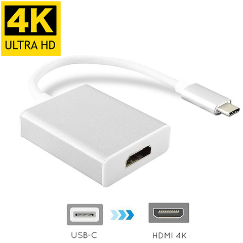 Type C to HDMI 4K UHD Video AV Converter Cable Adapter 10Gbps Speed Aluminium Alloy USBC Dock Cord for Macbook to Display ► Photo 1/6