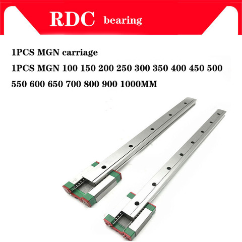 MGN7 MGN12 MGN15 MGN9 300 350 400 450 500 600 800mm miniature linear rail slide 1pcMGN9 linear guide+1pcMGN9H carriage CNC parts ► Photo 1/6