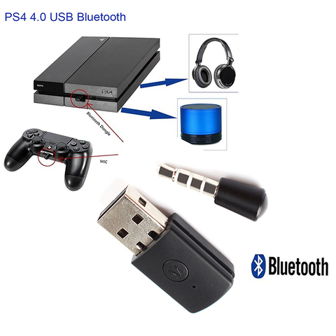  Wireless Bluetooth Adapter for PS4, Bluetooth 4.0 USB Dongle  Transmitter and Receiver with Wireless Mic for Playstation 4 Game Console  Gamepad : Electronics