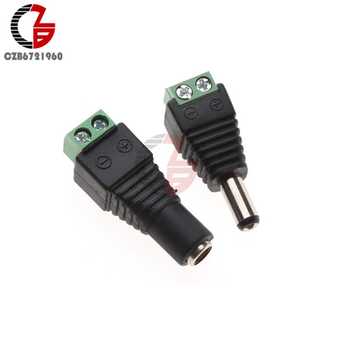 5Pair Male Female DC 12V 24V Connector Power Jack Charging Slot Adapter Plug Verbinder Interconnects Connectors CCTV 5.5 x 2.1mm ► Photo 1/4