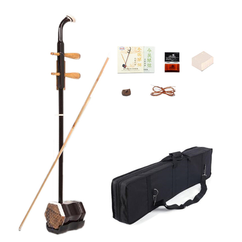 Hot selling Erhu 01A1 Chinese two Strings Violin Instruments Urheen & Accessories with Rosin spare strings Bow Book and Case ► Photo 1/5