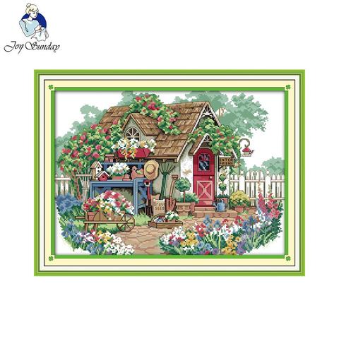 Joy sunday scenic style Summer beach counted cross stitch christmas stocking kits hand embroidery for home ornament ► Photo 1/6
