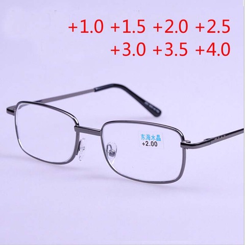 Old Person metal Frame Presbyopic reading glasses magnifying glass unisex readers glasses +1+1.5+2+2.5+ 3.0+ 3.5 +4.0 ► Photo 1/5
