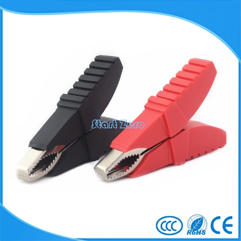 2Pcs Insulation Alligator Clip for Car battery clip Power Test Cables Battery Length 66 mm ► Photo 1/3